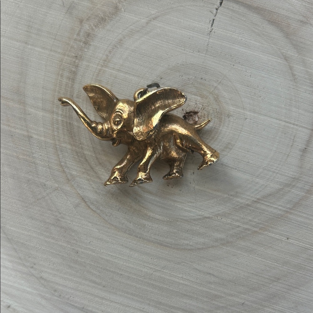 Gold Elephant Pendant